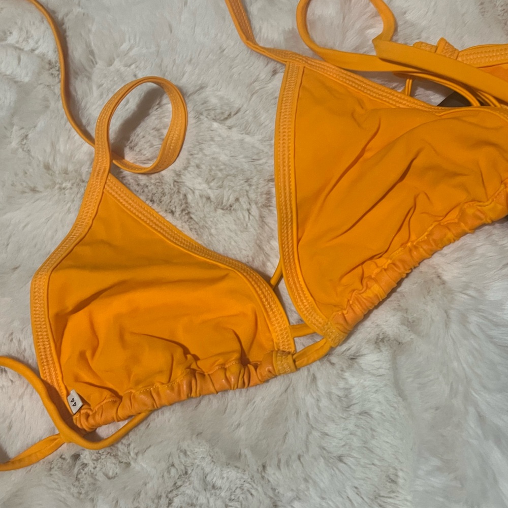 New Fendi FF embossed monogram forever Fendi Orange Triangle Bikini Set - Picture 9 of 11